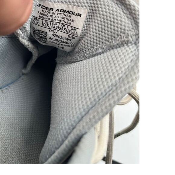 Under Armour Curry Basketball Shoes White Gray Red Signature Size 10.5 Men's - Picture 4 of 11